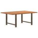 vidaXL Table à manger marron clair bois de chêne massif rectangulaire