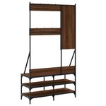 vidaXL Porte-vêtements et rangement des chaussures chêne marron