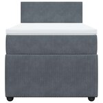 vidaXL Sommier à lattes de lit avec matelas Gris foncé 100x200 cm