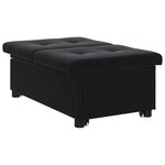 vidaXL Canapé-Lit Noir 194 x 67 x 82 cm Velours