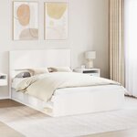 vidaXL Cadre de lit avec rangement et tête de lit Blanc 120 x 200 cm