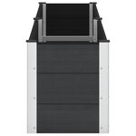 vidaXL Jardinière surélevée Noir 250 x 50 x 54 cm WPC et Aluminium