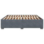 vidaXL Cadre de lit sans matelas gris foncé 200x200 cm velours