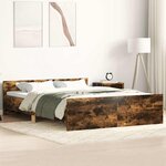 vidaXL Cadre de lit sans matelas chêne fumé 140x200 cm