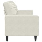 vidaXL Canapé à 3 places Crème 180 cm Velours