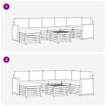 vidaXL Ensemble de canapés d'extérieur 7 pc Naturel
