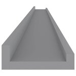 vidaXL Étagères murales 4 Pièces Gris 115x9x3 cm