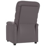 vidaXL Fauteuil inclinable réglable avec repose-pieds gris similicuir