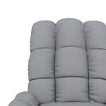 vidaXL Fauteuil électrique de massage Gris clair Tissu