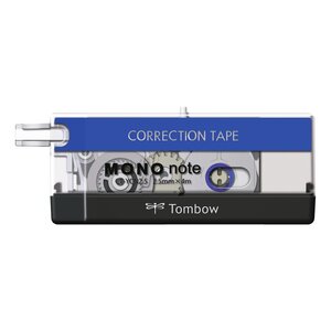 Roller correcteur de finition mono note bleu/transparent/noir 2 5 mm x 4 m x 20 tombow