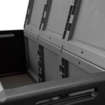 vidaXL Boîte de rangement de jardin 138x53x57 cm 330 L Gris foncé noir