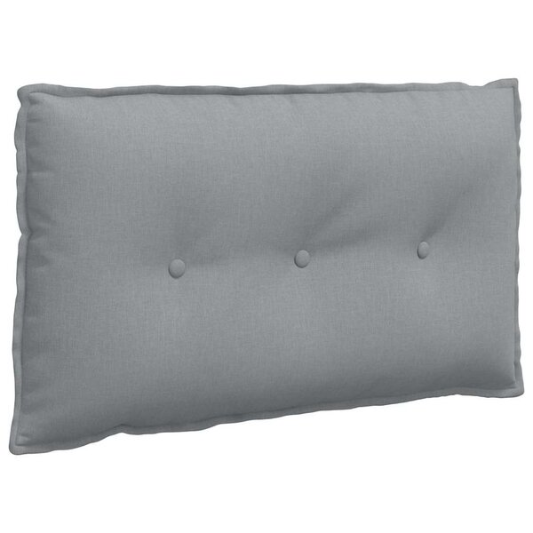 vidaXL Coussin de Dos Gris clair 80 x 19 x 50 cm tissu