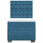 vidaXL Sommier à lattes de lit avec matelas bleu 100x200 cm