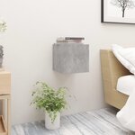 vidaXL Table de chevet Gris béton 30 5x30x30 cm Bois d'ingénierie