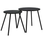 vidaXL Ensemble de meubles de balcon avec coussins 5 Pièces noir acier
