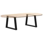 vidaXL Pieds de table basse en forme de V  2 pièces  noir  70 x (42-43 3) cm  acier