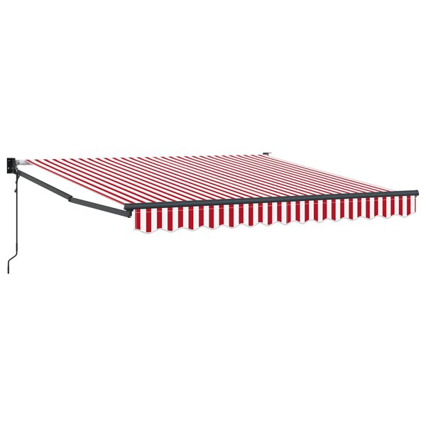 vidaXL Auvent Rétractable Rouge et Blanc 350 x 250 cm