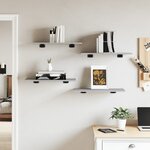 vidaXL Étagères murales 4 Pièces sonoma gris 60x30x1 5 cm bois ingénierie