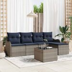vidaXL Ensemble de canapé de jardin Gris polyrotin