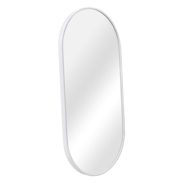 Miroir mural avec kit de montage elliptique 40 x 80 cm blanc 03_0007897