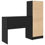 vidaXL Bureau avec rangement 2 Pièces Chêne noir 90 x 40 x 76 cm