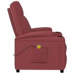 vidaXL Fauteuil de massage Rouge bordeaux Similicuir