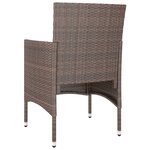 vidaXL Jeu de chaise et tabouret de jardin 4 Pièces Résine tressée Marron