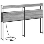 vidaXL Tête de lit avec étagère Sonoma gris 135 cm Bois d'ingénierie