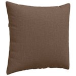 vidaXL Coussins de canapé 2 Pièces Marron 50 x 50 cm tissu