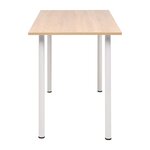 vidaXL Table à manger 120x60x73 cm Chêne et blanc