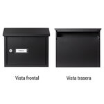 Boîte aux lettres en aluminium pour porte  mur  V4064  fente 33 x 4 cm  Noir