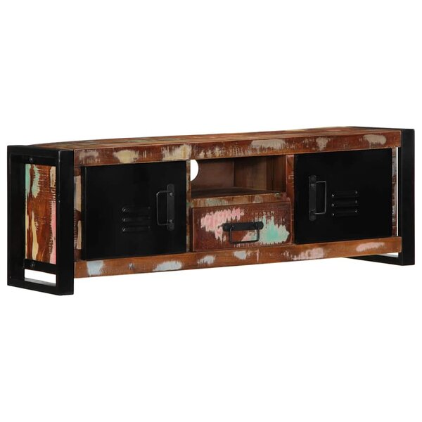 vidaXL Meuble TV 100x30x35 cm bois de récupération massif