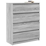 vidaXL Buffet sonoma gris 80x35x99 cm bois d'ingénierie