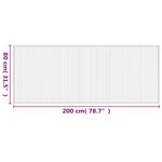vidaXL Tapis rectangulaire marron 80x200 cm bambou