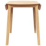 vidaXL Table à manger naturel bois massif et caoutchouc