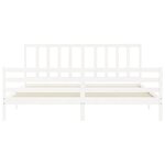 vidaXL Cadre de lit sans matelas blanc 200x200 cm bois massif de pin