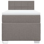 vidaXL Sommier à lattes de lit avec matelas Taupe 80x200 cm Tissu