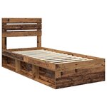 vidaXL Cadre de lit Bois ancien 90 x 200 cm Pin massif