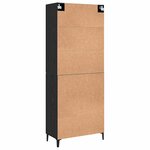 vidaXL Haut Armoire 2 Pièces Chêne noir 69 5 x 34 x 180 cm