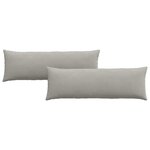 vidaXL Coussins de canapé 2 Pièces Gris clair 120 x 40 cm tissu