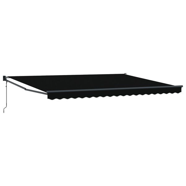 vidaXL Store Rétractable Automatique Noir 450x300 cm