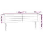 vidaXL Tête de lit avec oreilles Marron Foncé 183x16x78/88 cm Tissu
