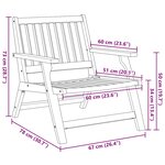 vidaXL Ensemble de repas extérieur 5 Pièces Marron Bois d'acacia massif