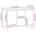 Buffet vidaXL Chêne Noir 104x35x70 cm Bois reconstitué