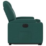 vidaXL Fauteuil inclinable électrique vert foncé tissu