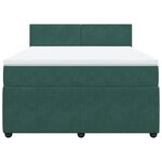 vidaXL Sommier à lattes de lit et matelas Vert foncé 140x200cm Velours