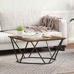 vidaXL Table basse Chêne fumé 80x80x45 cm Bois reconstitué