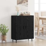vidaXL Buffet Chêne noir 69 5 x 34 x 90 cm Bois d'ingénierie