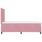 vidaXL Lit à ressorts avec matelas Rose 120 x 200 cm Velours
