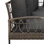 vidaXL Ensemble de canapé de jardin avec coussin 2 Pièces Gris